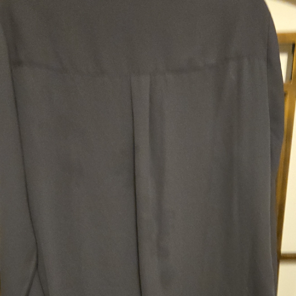 Express Charcoal Button-Up Blouse - image 5